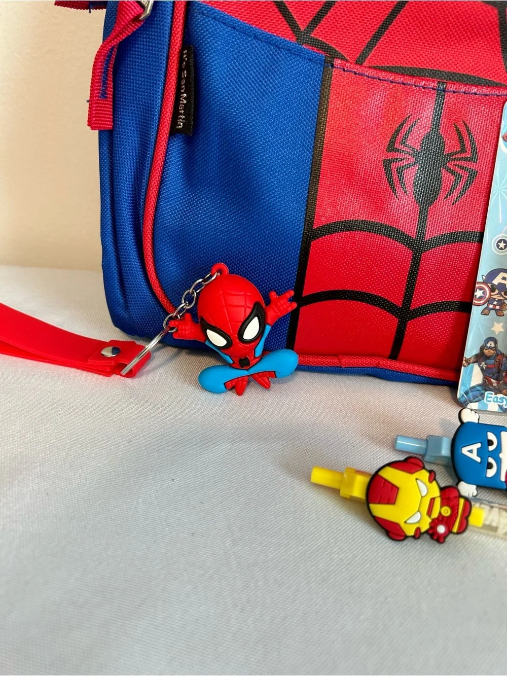 Kids Spider-Man Red & Blue Backpack with Matching Accessories